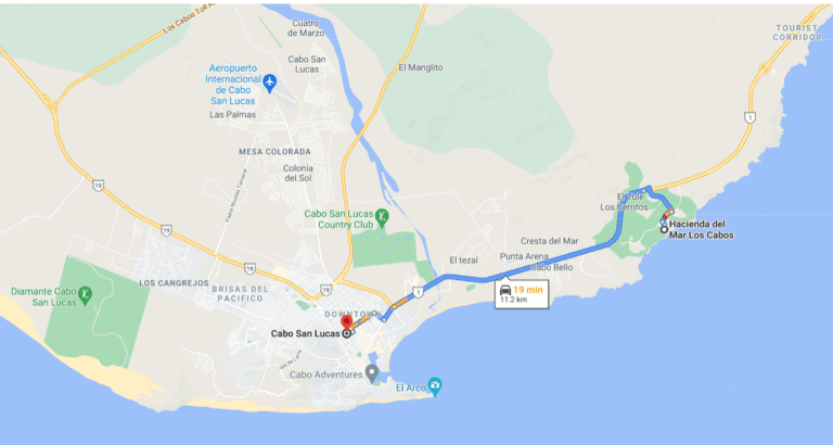 Trip to Cabo Map