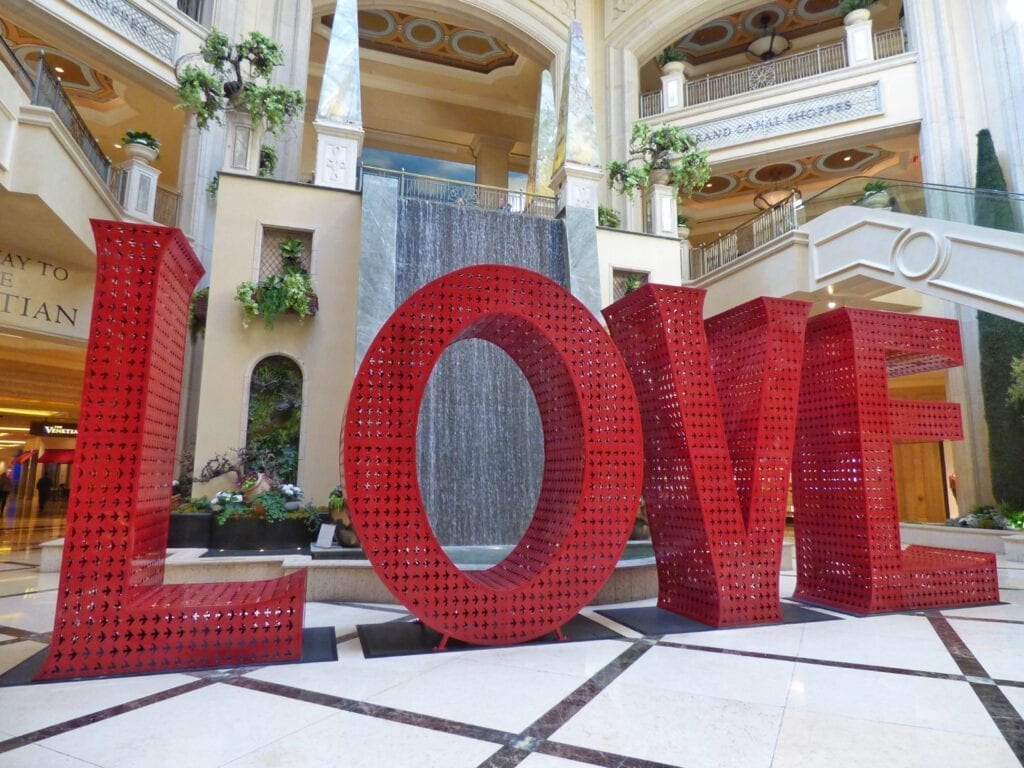 LOVE Sign at The Venetian Las Vegas